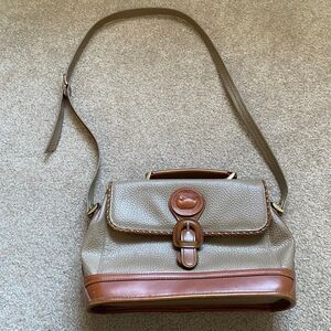 Dooney and Bourke Inspired Crossbody Purse Taupe Brown Shoulder Handbag